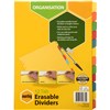 MARBIG DIVIDER ERASABLE MANILLA 12TAB A4 ASSORTED