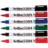 ARTLINE 550A WHITEBOARD MARKER BULLET 12MM ASSORTED PACK 12