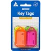 KEVRON ID38 KEYTAGS ASSORTED FLUORESCENT PACK 4
