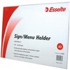 ESSELTE SIGN  MENU HOLDER WALL MOUNT LANDSCAPE A3 CLEAR