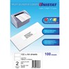 UNISTAT 38938 MULTIPURPOSE LABEL 2UP 148 X 210MM WHITE PACK 100