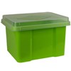 ITALPLAST FILE STORAGE BOX 32 LITRE LIMECLEAR LID