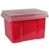 ITALPLAST FILE STORAGE BOX 32 LITRE WATERMELONCLEAR LID