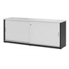 YS DESIGN OXLEY CREDENZA 1500 X 450 X 730MM WHITEIRONSTONE
