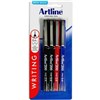 ARTLINE 200 FINELINER PEN 04MM ASSORTED PACK 4