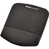 FELLOWES MOUSE PAD WITH WRIST REST PLUSH TOUCH MICROBAN MEMORY FOAM GRAPHITE