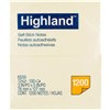 HIGHLAND SELFSTICK REPOSITIONAL NOTES 76 X 127MM YELLOW PACK 12
