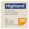 HIGHLAND NOTES 100 SHEETS PER PAD 76 X 76MM YELLOW PACK 12