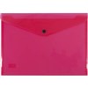 BANTEX DOCUMENT FOLDER BUTTON CLOSURE A4 TRANSPARENT RED