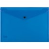 BANTEX DOCUMENT FOLDER BUTTON CLOSURE A4 TRANSPARENT BLUE