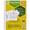 MARBIG MEDIUMWEIGHT COPYSAFE SHEET PROTECTORS FOLD OUT A4 PACK 20