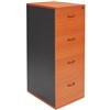 RAPID WORKER FILING CABINET 4 DRAWER 465 X 600 X 1300MM BEECHIRONSTONE