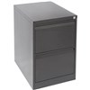 GO STEEL FILING CABINET 2 DRAWERS 460 X 620 X 705MM BLACK RIPPLE