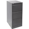 GO STEEL FILING CABINET 3 DRAWERS 460 X 620 X 1016MM GRAPHITE RIPPLE