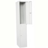 GO STEEL LOCKER 2 DOOR 305 X 455 X 1830MM FLAT PACK SILVER GREY