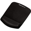 FELLOWES MOUSE PAD WITH WRIST REST PLUSH TOUCH MICROBAN MEMORY FOAM LYCRA BLACK