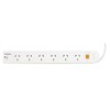 ITALPLAST POWER BOARD 6 OUTLET WITH MASTER SWITCH SURGE AND OVERLOAD 1M WHITE