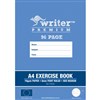 WRITER PREMIUM EXERCISE BOOK FEINT RULED 8MM 70GSM 96 PAGE A4 CIRCLE