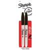 SHARPIE PERMANENT MARKER BULLET FINE 10MM BLACK PACK 2