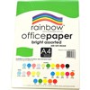 RAINBOW COLOURED A4 COPY PAPER 80GSM 500 SHEETS BRIGHT ASSORTED