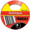 SELLOTAPE FRAGILE TAPE 48MM X 75M ORANGEBLACK