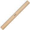 CELCO RULER POLISHED WOOD DRILLED METAL EDGE 300MM