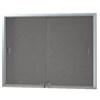 VISIONCHART BE NOTICED NOTICE CASE 2 SLIDING DOOR 1525 X 915MM SILVER FRAME GREY BACKING