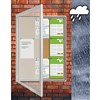 VISIONCHART TX WEATHER RESISTANT NOTICE CASE 590 X 1080MM SILVER FRAME CORK BACKGROUND