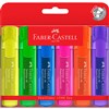 FABERCASTELL TEXTLINER ICE HIGHLIGHTER CHISEL ASSORTED WALLET 6