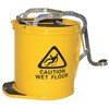 CLEANLINK MOP BUCKET HEAVY DUTY METAL WRINGER 16 LITRE YELLOW