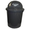 CLEANLINK RUBBISH BIN CIRCULAR WITH BULLET LID 60 LITRE GREY