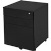 GO STEEL MOBILE PEDESTAL STEEL 3DRAWER LOCKABLE 460 X 472 X 610MM BLACK SATIN