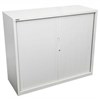 GO STEEL TAMBOUR DOOR CABINET NO SHELVES 1016 X 1200 X 473MM WHITE CHINA