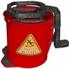 CLEANLINK MOP BUCKET HEAVY DUTY PLASTIC WRINGER 16 LITRE RED