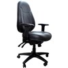 BURO PERSONA 247 TASK CHAIR HIGH BACK 4LEVER ARMS LEATHER BLACK