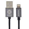 MOKI SYNCHARGE BRAIDED CABLE USBA TO LIGHTNING 900MM GUNMETAL GREY