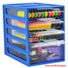 ITALPLAST OFFICE ORGANISER CABINET 4 DRAWER 255D X 165W X 230H MM BLUEBERRY