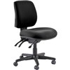 BURO ROMA TASK CHAIR MEDIUM BACK 3LEVER SEAT SLIDE JETT FABRIC BLACK