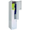 GO STEEL LOCKER 2 STEP DOOR 380 X 455 X 1830MM SILVER GREY