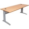 RAPID SPAN DESK WITH METAL MODESTY PANEL 1800 X 700 X 730MM BEECHWHITE