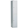 GO STEEL LOCKER 2 DOOR 380 X 455 X 1830MM SILVER GREY