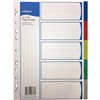 DIVIDERS PP 5 TAB A4 ASSORTED COLOURS