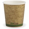 BIOPAK BIOCUP SINGLE WALL CUP 120ML  4OZ KRAFT GREEN STRIPE PACK 50