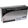 NITRILE POWDERFREE DISPOSABLE GLOVES EXTRA LARGE BLACK PACK 100