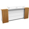 RAPIDLINE MARQUEE RECEPTION COUNTER 2400 X 855 X 1150MM GLOSS WHITEZEBRA