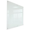 RAPIDLINE GLASS WRITING BOARD WITH CHROME FITTINGS 900 X 600 X 15MM WHITE