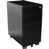 GO STEEL SLIMLINE MOBILE PEDESTAL 3DRAWER LOCKABLE 300 X 472 X 610MM BLACK