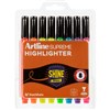 ARTLINE SUPREME ANTIMICROBIAL HIGHLIGHTER CHISEL ASSORTED PACK 8