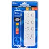 MOKI POWERBOARD 4 OUTLET WITH INDIVIDUAL SWITCHES 1M WHITE