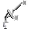 ERGOVIDA DUAL MONITOR ARM GAS SPRING MONITOR SILVER